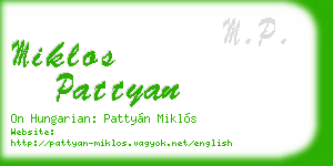 miklos pattyan business card